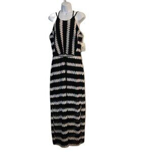 a.n.a Classic Black Label Striped Maxi Dress, XL, NWT